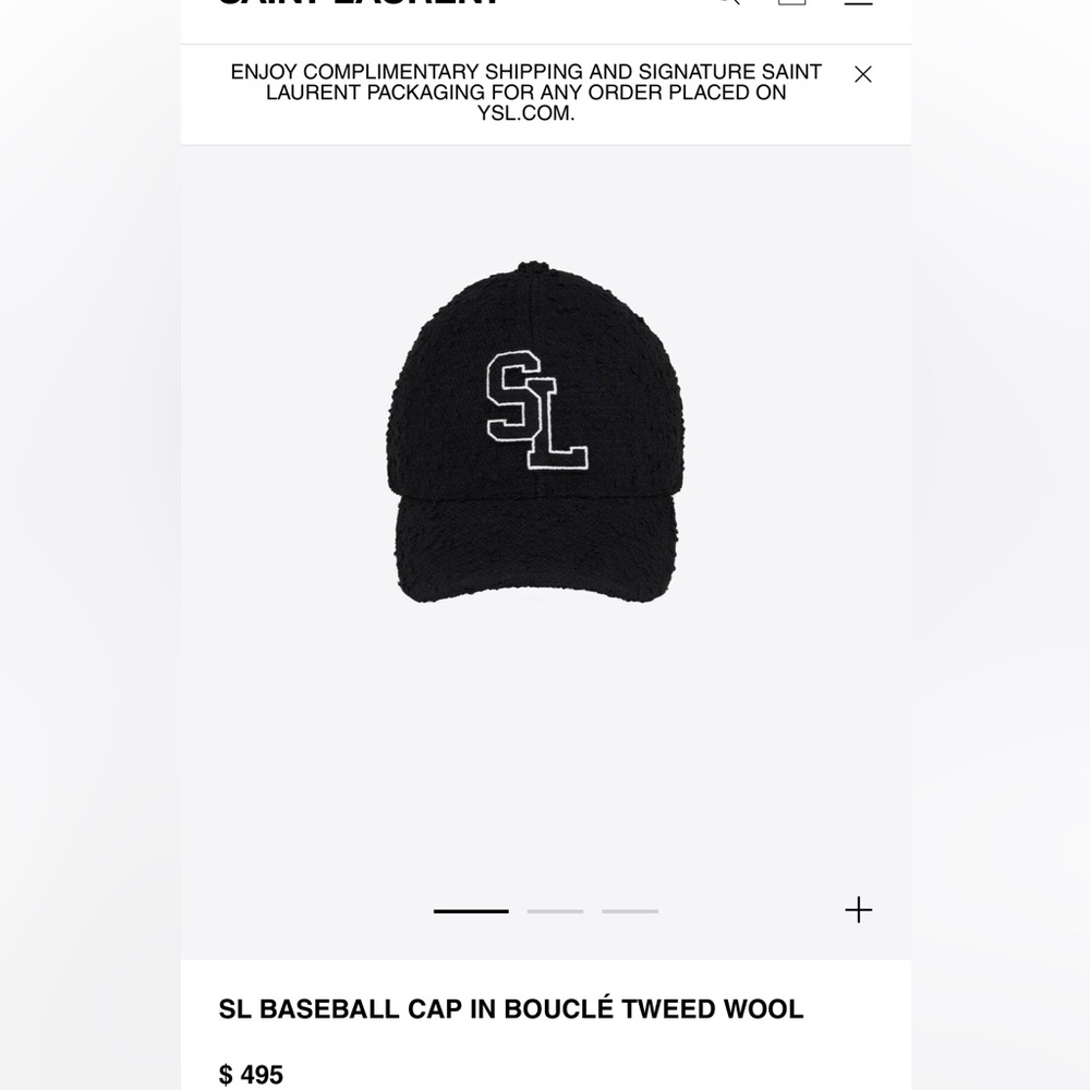 YSL black SL baseball cap size 57 (M)